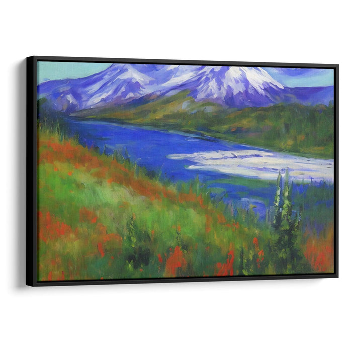 Impressionism Mount St. Helens Print - Canvas Art Print by Kanvah