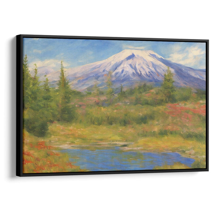 Impressionism Mount St. Helens Print - Canvas Art Print by Kanvah