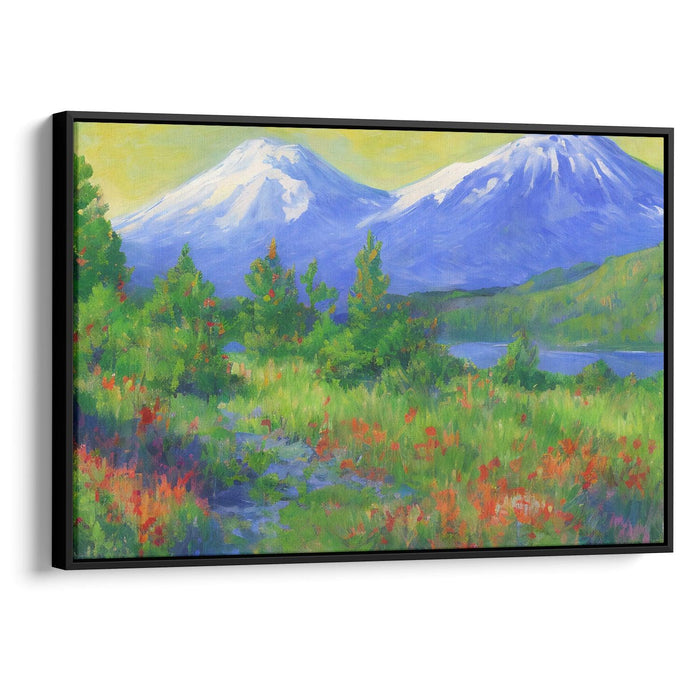 Impressionism Mount St. Helens Print - Canvas Art Print by Kanvah