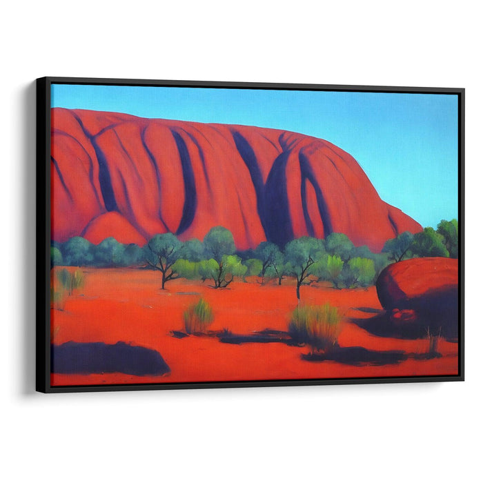 Watercolor Uluru Print - Canvas Art Print by Kanvah