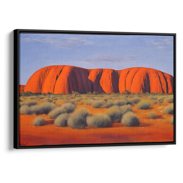 Watercolor Uluru Print - Canvas Art Print by Kanvah