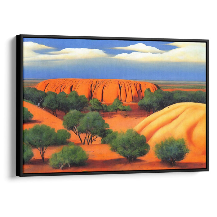 Watercolor Uluru Print - Canvas Art Print by Kanvah