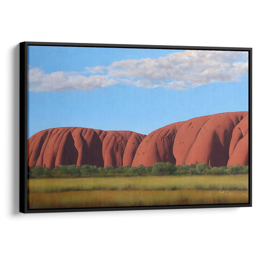 Watercolor Uluru Print - Canvas Art Print by Kanvah