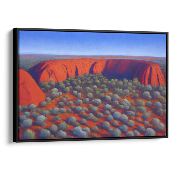 Watercolor Uluru Print - Canvas Art Print by Kanvah