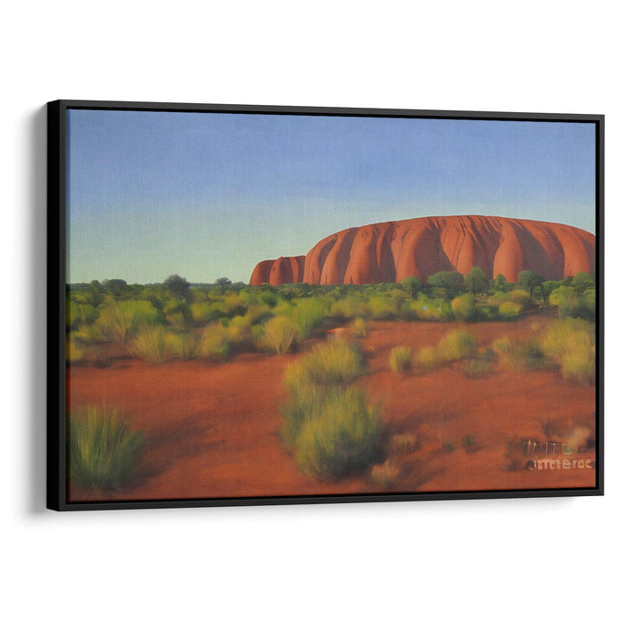 Watercolor Uluru Print - Canvas Art Print by Kanvah