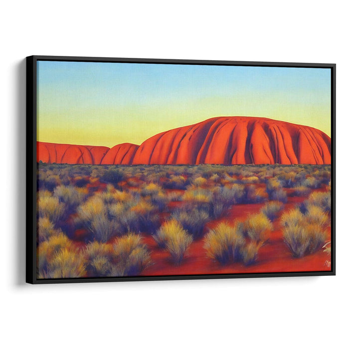 Watercolor Uluru Print - Canvas Art Print by Kanvah