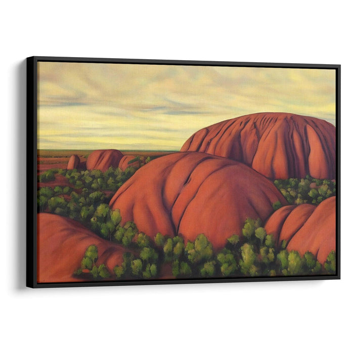 Watercolor Uluru Print - Canvas Art Print by Kanvah