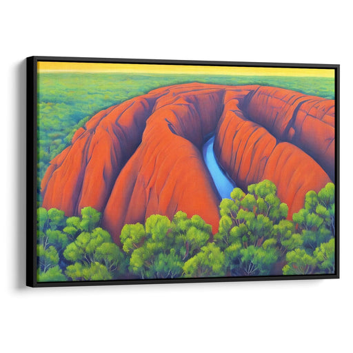 Watercolor Uluru Print - Canvas Art Print by Kanvah