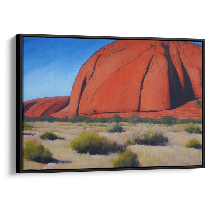 Watercolor Uluru Print - Canvas Art Print by Kanvah