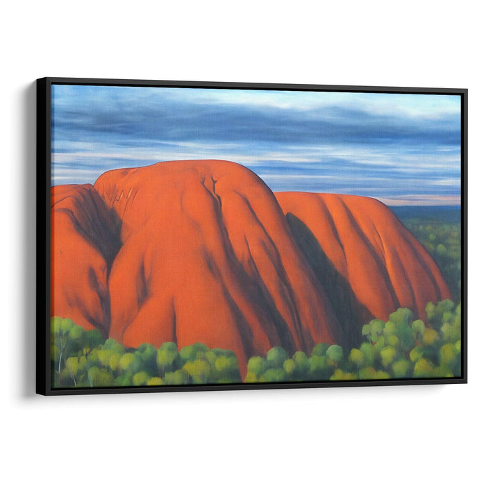 Watercolor Uluru Print - Canvas Art Print by Kanvah