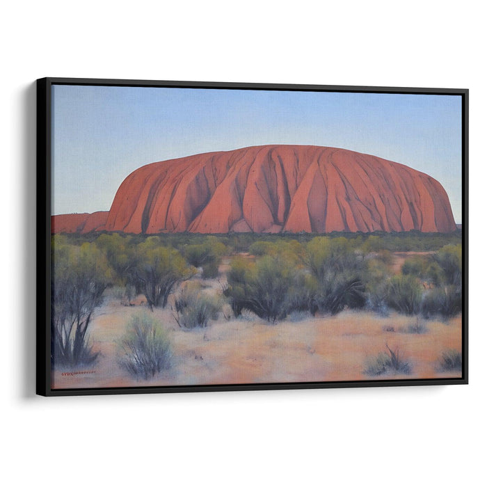 Watercolor Uluru Print - Canvas Art Print by Kanvah