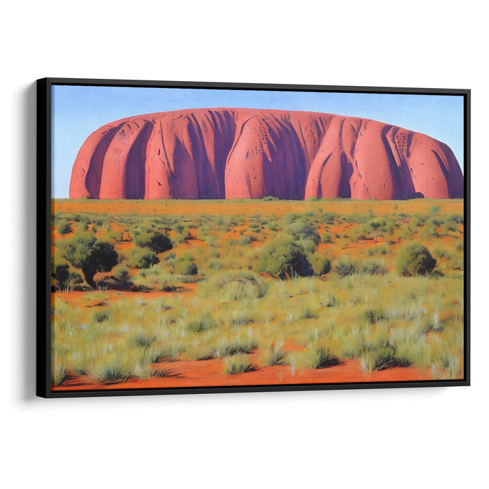 Watercolor Uluru Print - Canvas Art Print by Kanvah