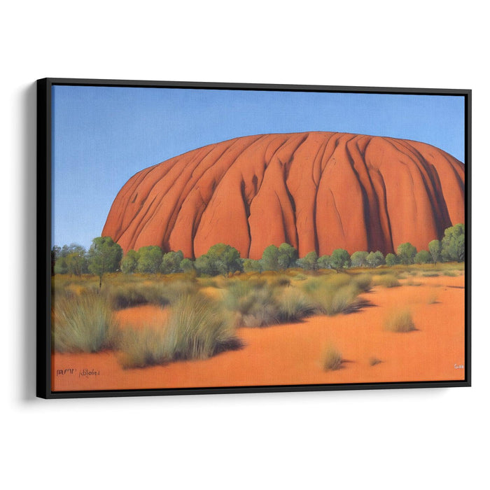 Watercolor Uluru Print - Canvas Art Print by Kanvah