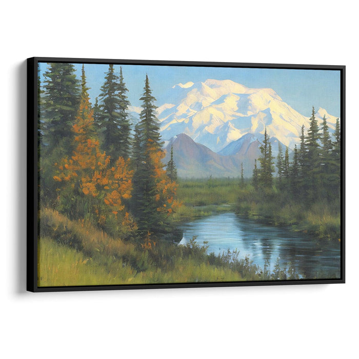 Realism Denali Print - Canvas Art Print by Kanvah