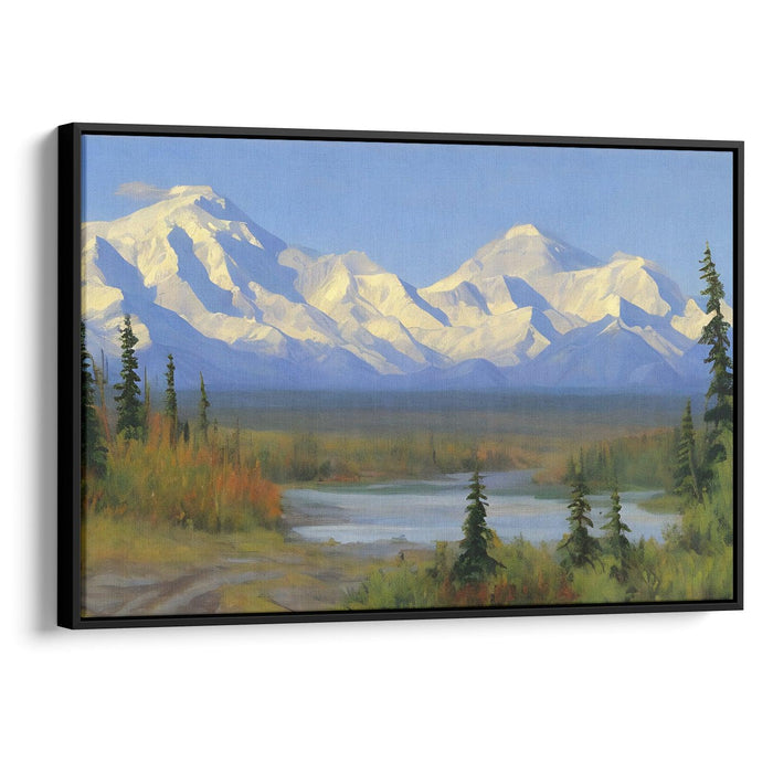 Realism Denali Print - Canvas Art Print by Kanvah