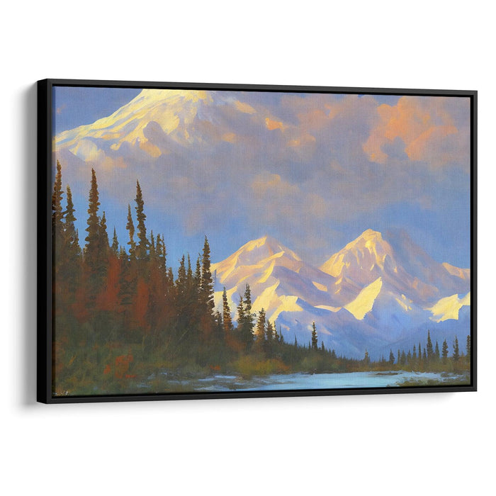 Realism Denali Print - Canvas Art Print by Kanvah