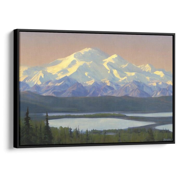 Realism Denali Print - Canvas Art Print by Kanvah