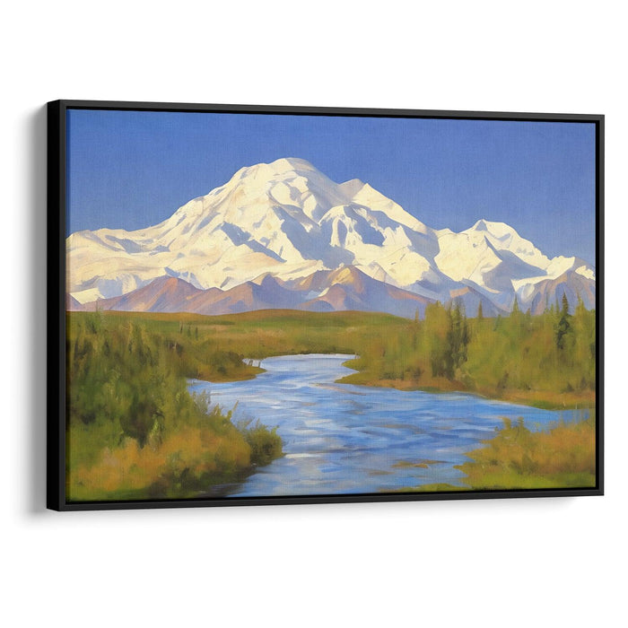 Realism Denali Print - Canvas Art Print by Kanvah