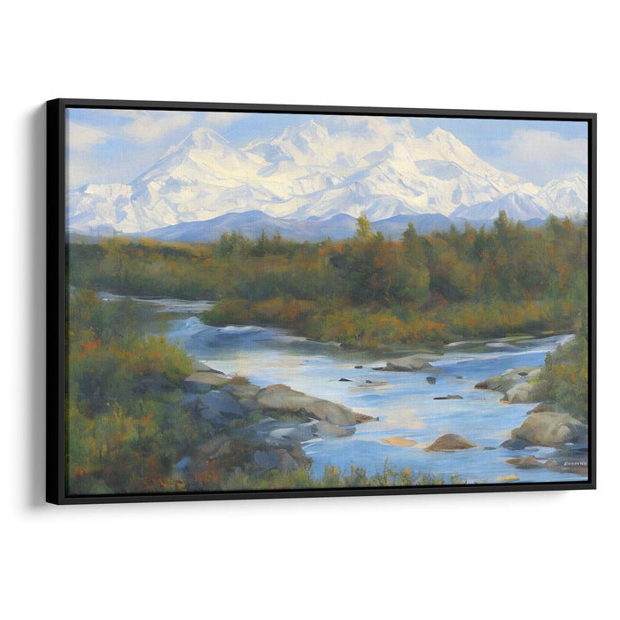 Realism Denali Print - Canvas Art Print by Kanvah