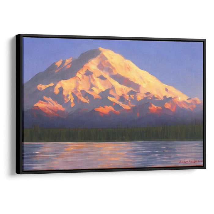 Realism Denali Print - Canvas Art Print by Kanvah