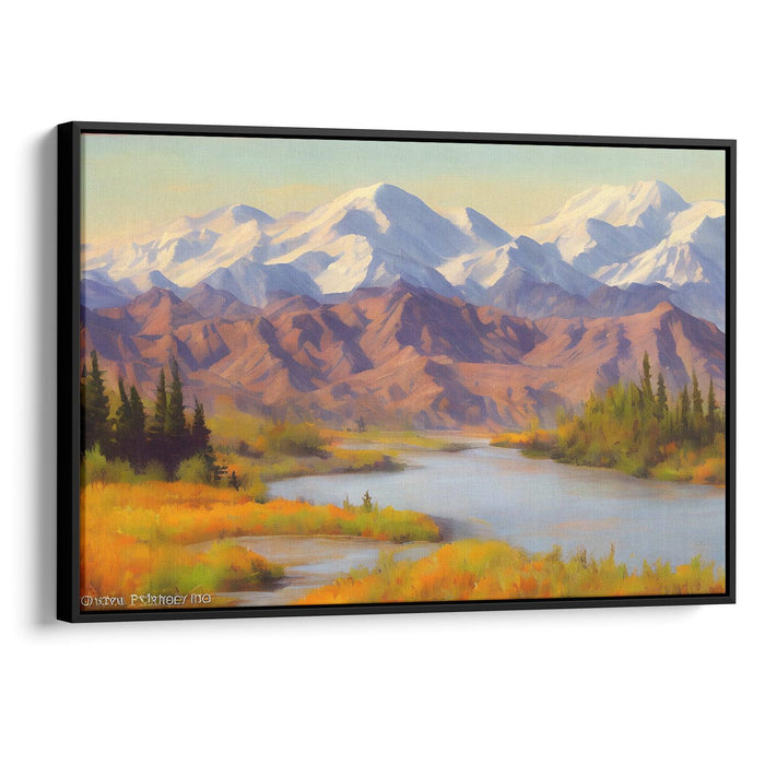 Realism Denali Print - Canvas Art Print by Kanvah