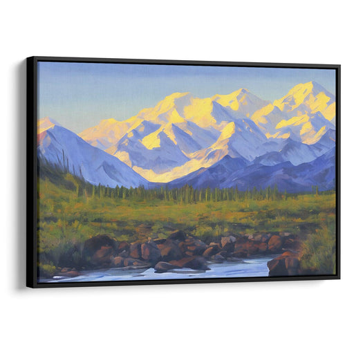 Realism Denali Print - Canvas Art Print by Kanvah