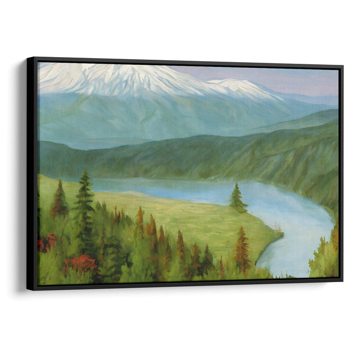 Realism Mount St. Helens Print - Canvas Art Print by Kanvah