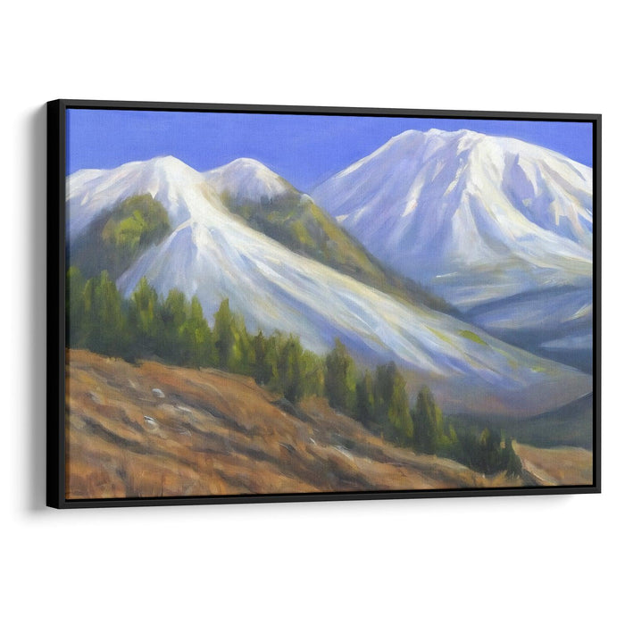 Realism Mount St. Helens Print - Canvas Art Print by Kanvah