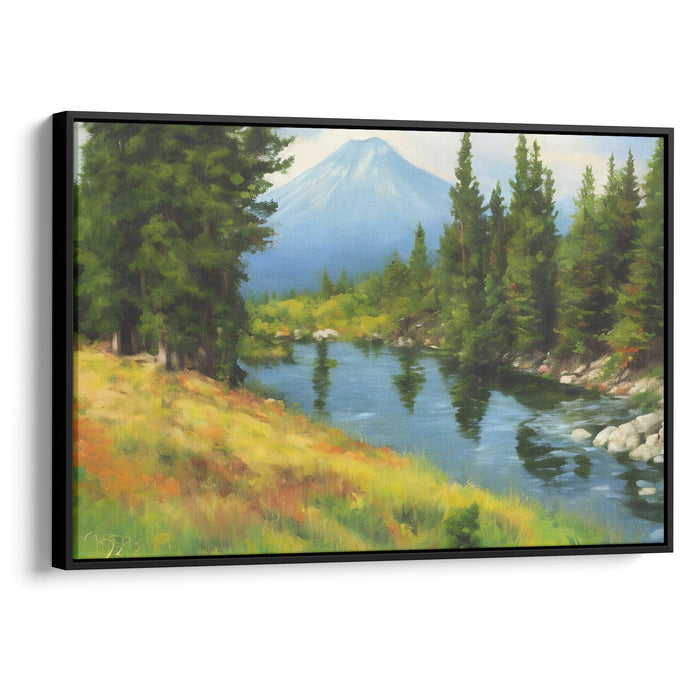 Realism Mount St. Helens Print - Canvas Art Print by Kanvah