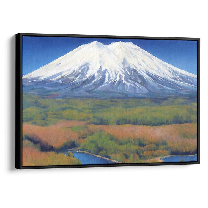 Realism Mount St. Helens Print - Canvas Art Print by Kanvah