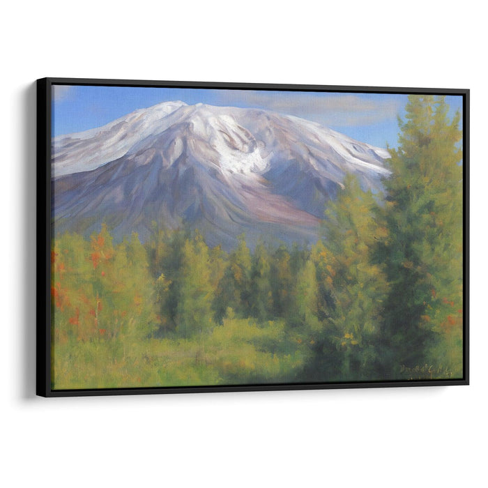 Realism Mount St. Helens Print - Canvas Art Print by Kanvah