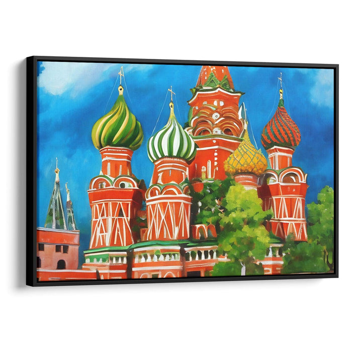 Realism St. Basil's Cathedral Print - Canvas Art Print by Kanvah