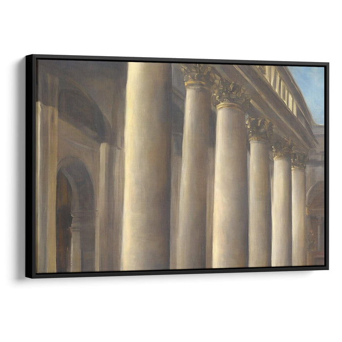 Realism Colonnade of St. Peter's Basilica Print - Canvas Art Print by Kanvah