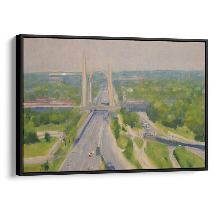 Realism St. Louis Arch Print - Canvas Art Print by Kanvah