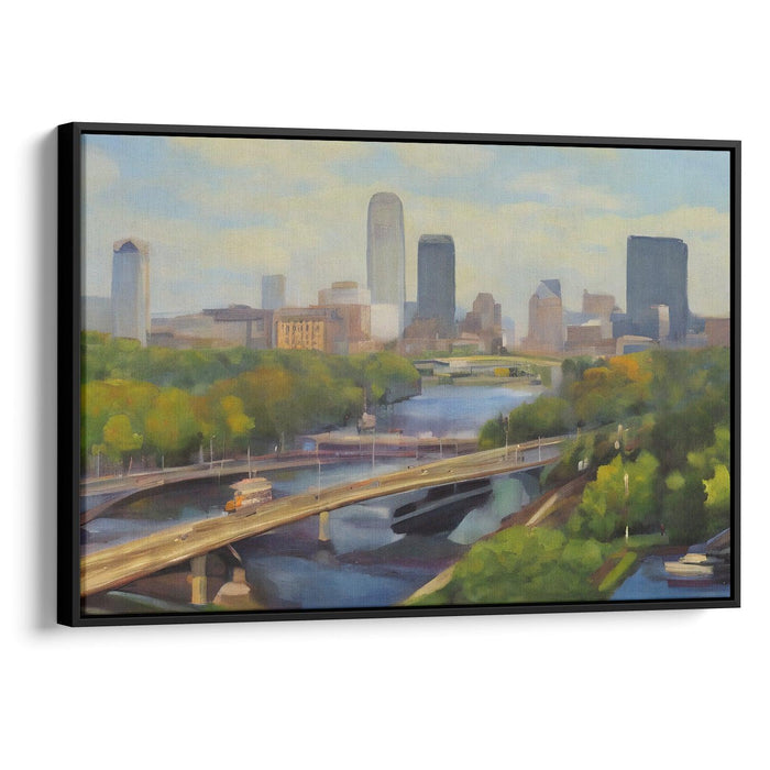 Realism St. Louis Arch Print - Canvas Art Print by Kanvah