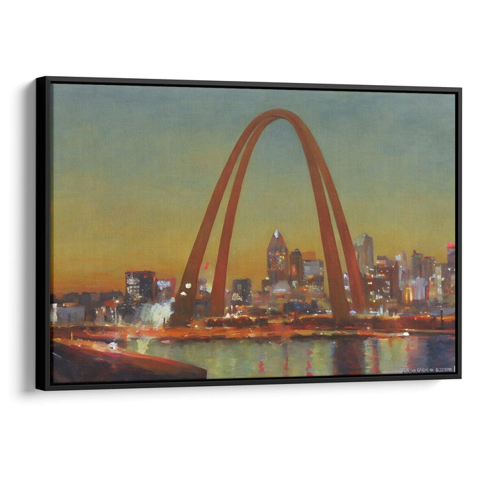 Realism St. Louis Arch Print - Canvas Art Print by Kanvah