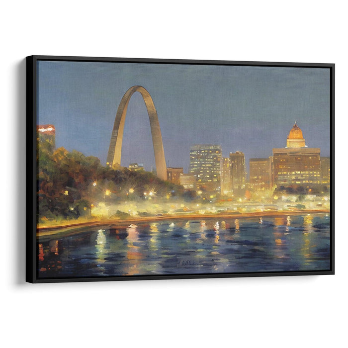 Realism St. Louis Arch Print - Canvas Art Print by Kanvah