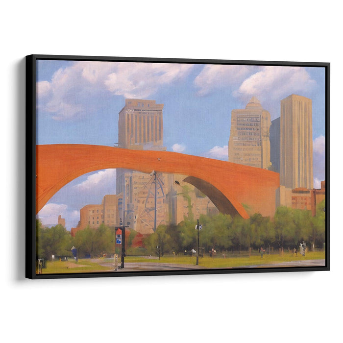 Realism St. Louis Arch Print - Canvas Art Print by Kanvah