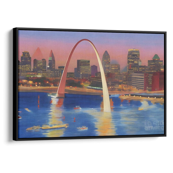 Realism St. Louis Arch Print - Canvas Art Print by Kanvah