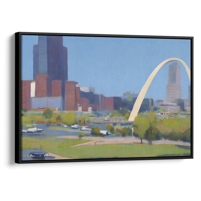 Realism St. Louis Arch Print - Canvas Art Print by Kanvah