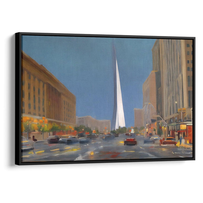 Realism St. Louis Arch Print - Canvas Art Print by Kanvah