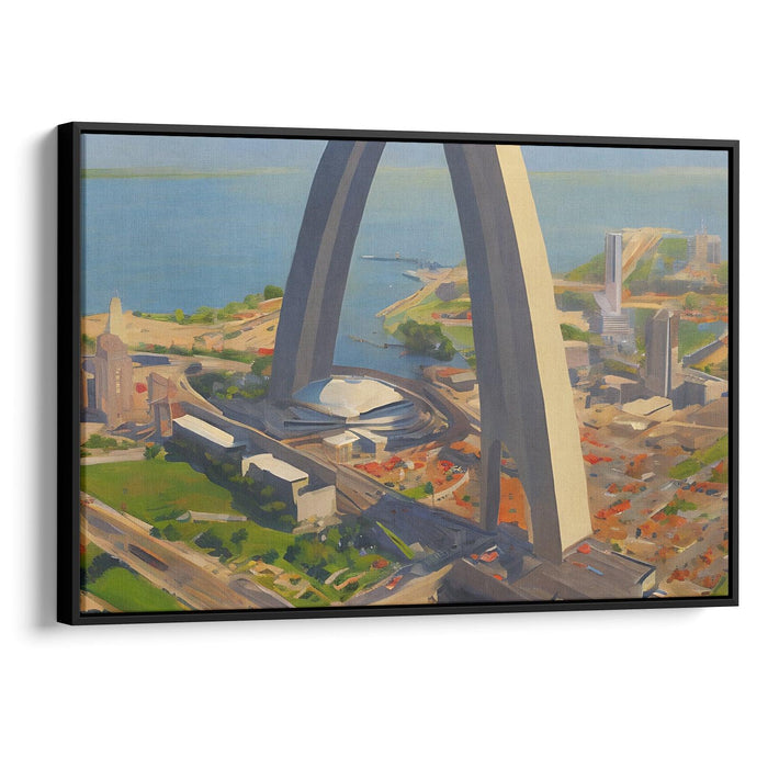 Realism St. Louis Arch Print - Canvas Art Print by Kanvah