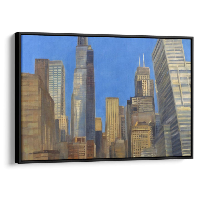 Realism Willis Tower Print - Canvas Art Print by Kanvah