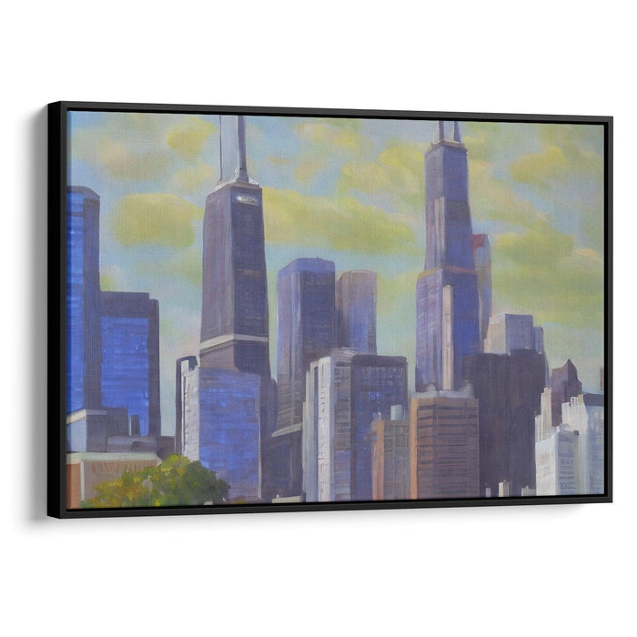 Realism Willis Tower Print - Canvas Art Print by Kanvah