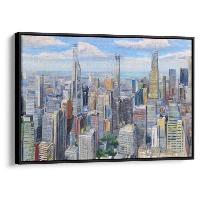 Realism Willis Tower Print - Canvas Art Print by Kanvah