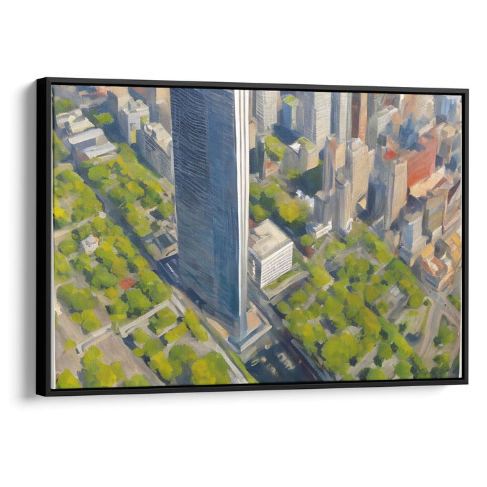 Realism Willis Tower Print - Canvas Art Print by Kanvah