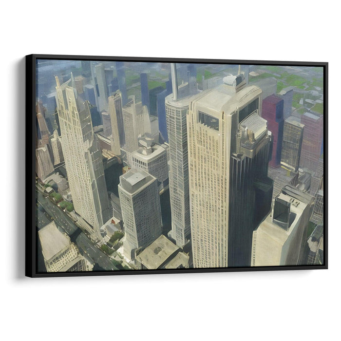 Realism Willis Tower Print - Canvas Art Print by Kanvah