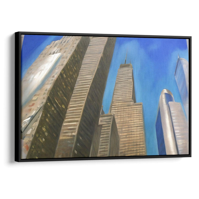 Realism Willis Tower Print - Canvas Art Print by Kanvah