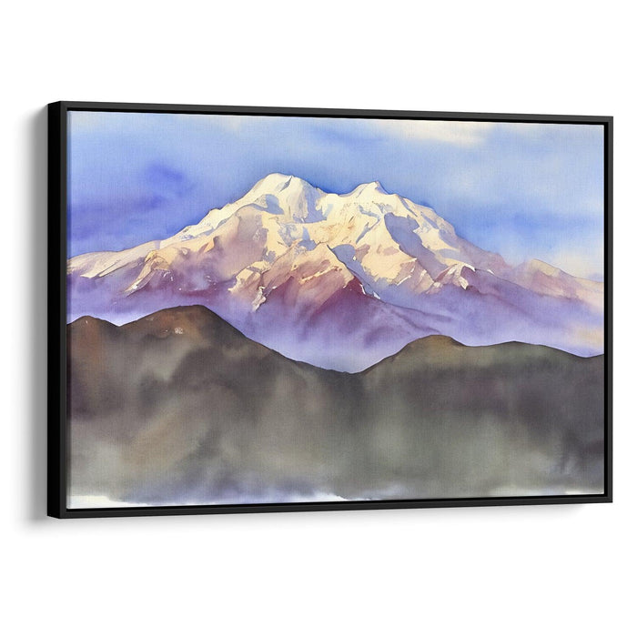 Watercolor Denali Print - Canvas Art Print by Kanvah