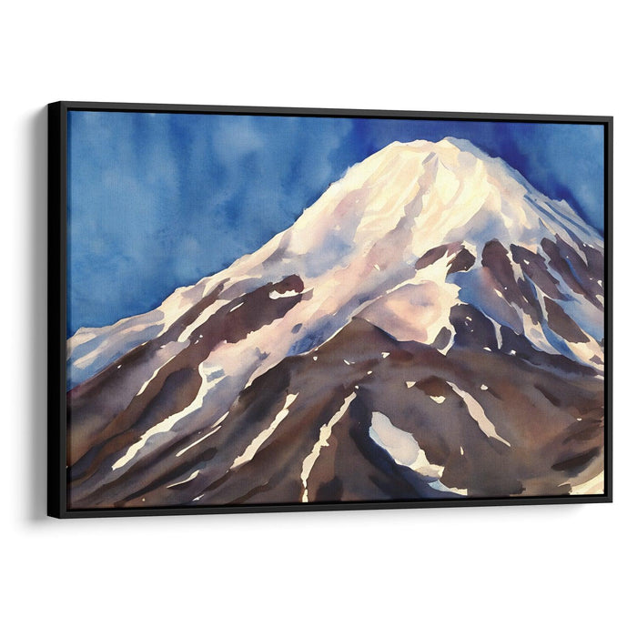 Watercolor Denali Print - Canvas Art Print by Kanvah